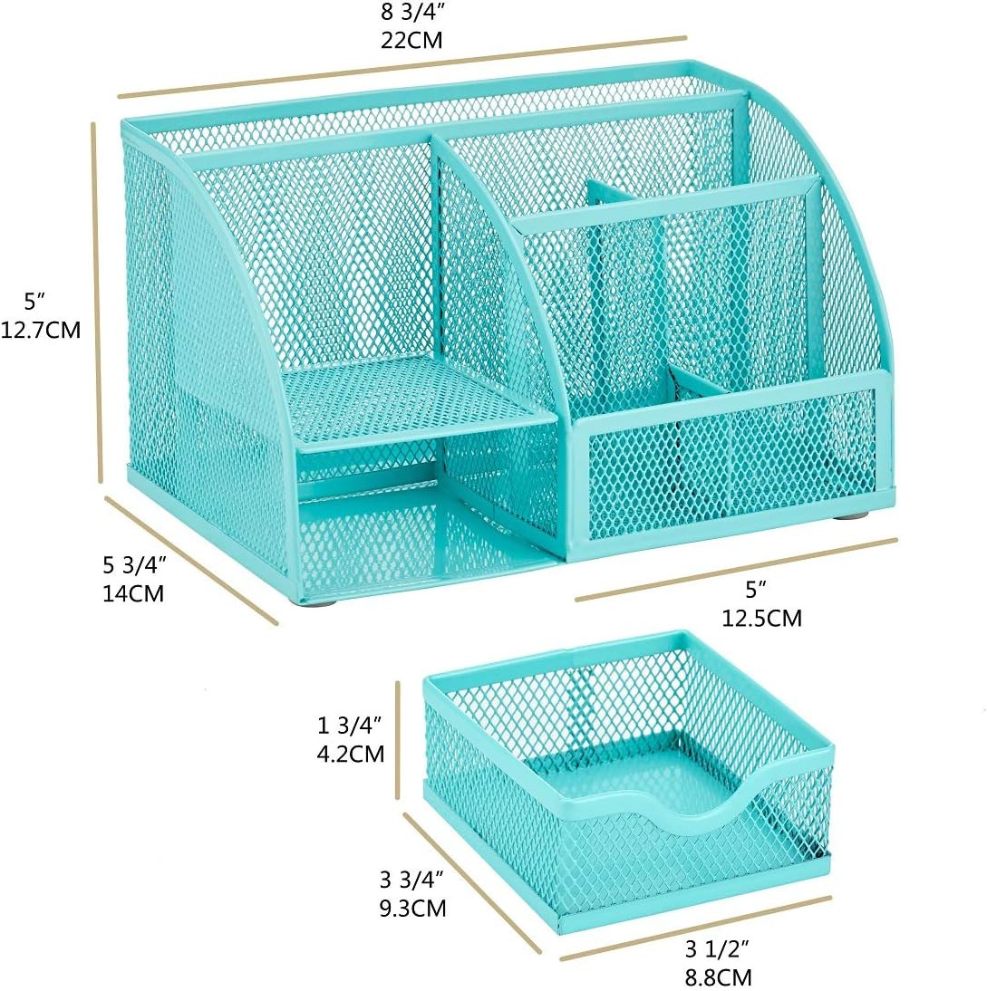 Annova Mesh Desk Organizer Office with 7 Compartments + Drawer/Desk Tidy