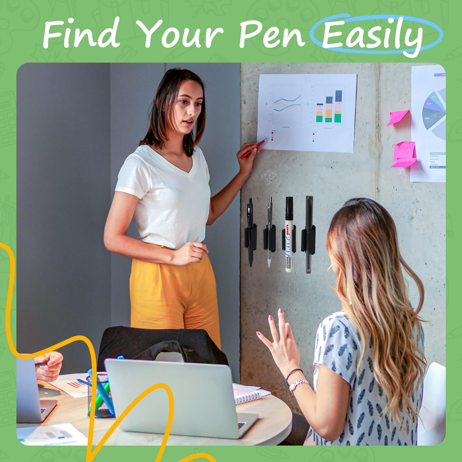 10 Pcs Flexible Silicone Adhesive Pencil Holders Grips Clip for Desk Wall