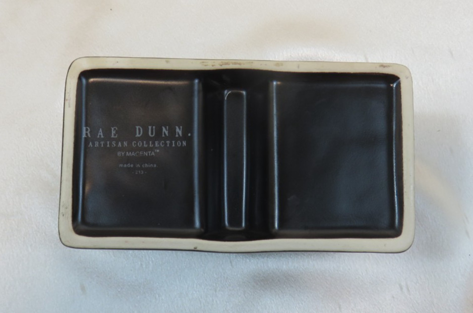 Rae Dunn STUFF 2 Compartment Pen Pencil Organizer 213 Black By Macenta Farmhouse
