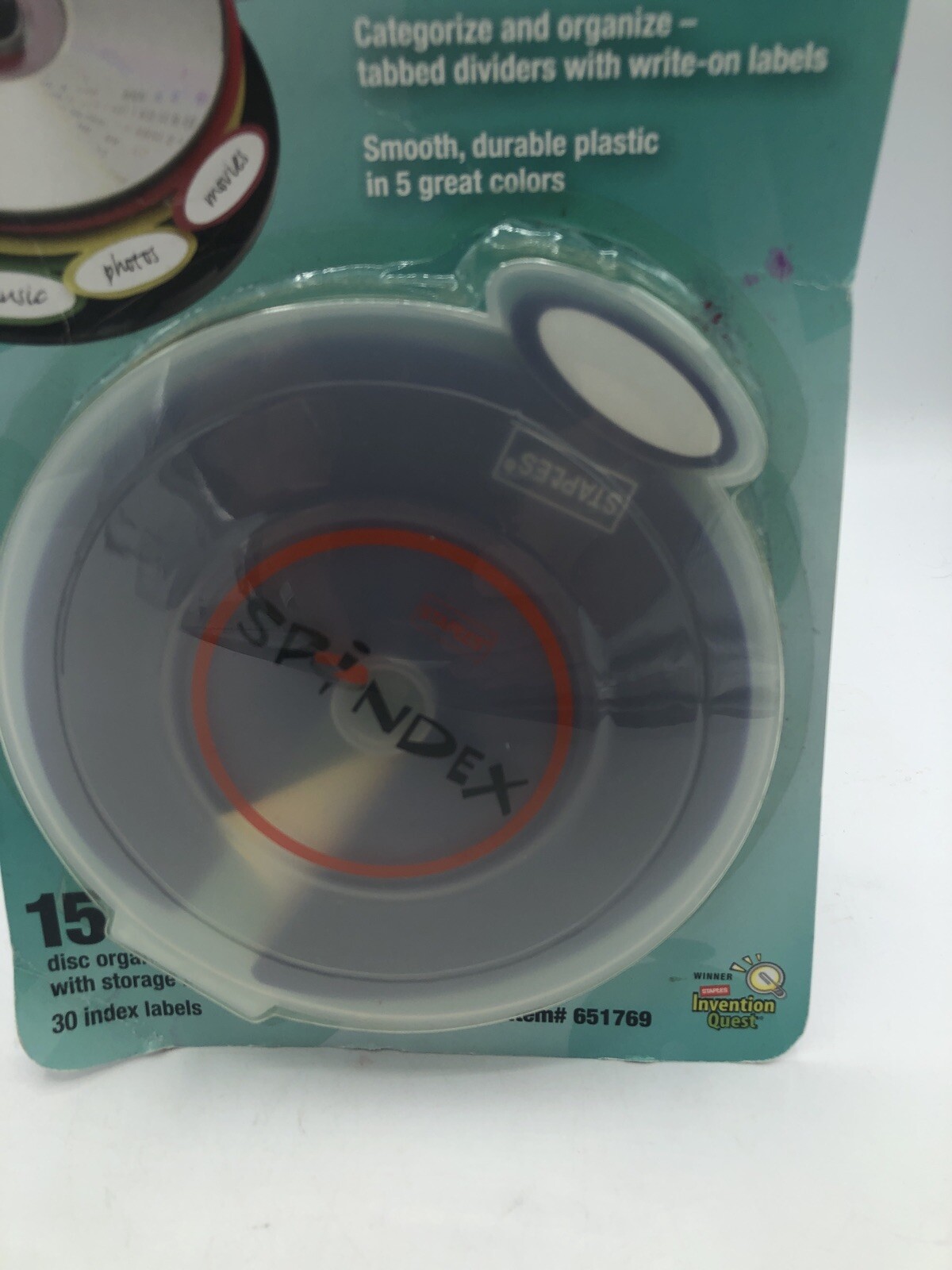 Staples Spindex Desk Organizer With Storage Box Brand New