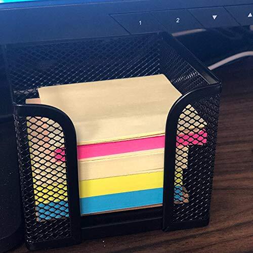 4 Pack Mesh Memo Holder, Black Metal Mesh Sticky Note Holder for Pen, Pencil,