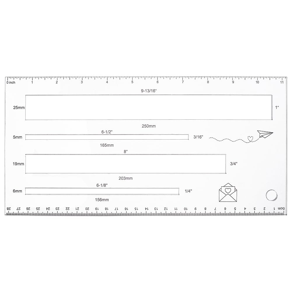 4 Sizes Measurement Shipping Guide, Acrylic Mail Measurement Ruler Shipping M…