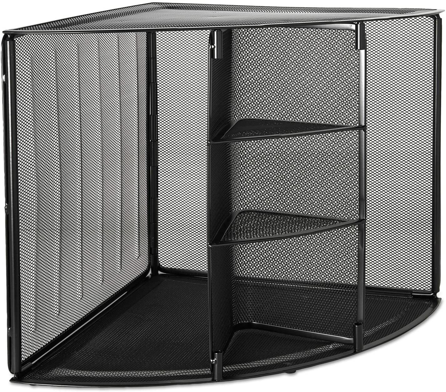 Eldon Rolodex Office Products 62630 Metal Mesh Corner Desktop Shelf Organizer