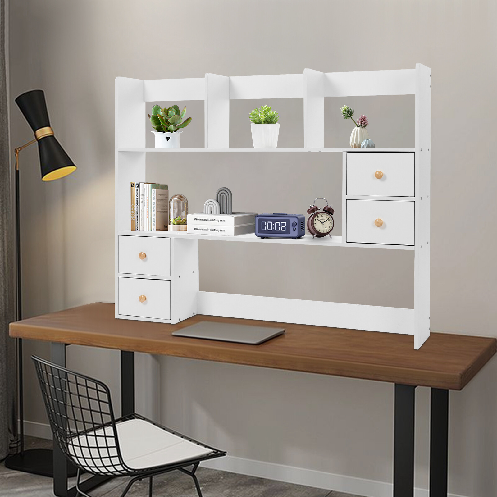 3 Tier 100cm Office Desktop Organizer Stand Storage Rack Tabletop Display Rack