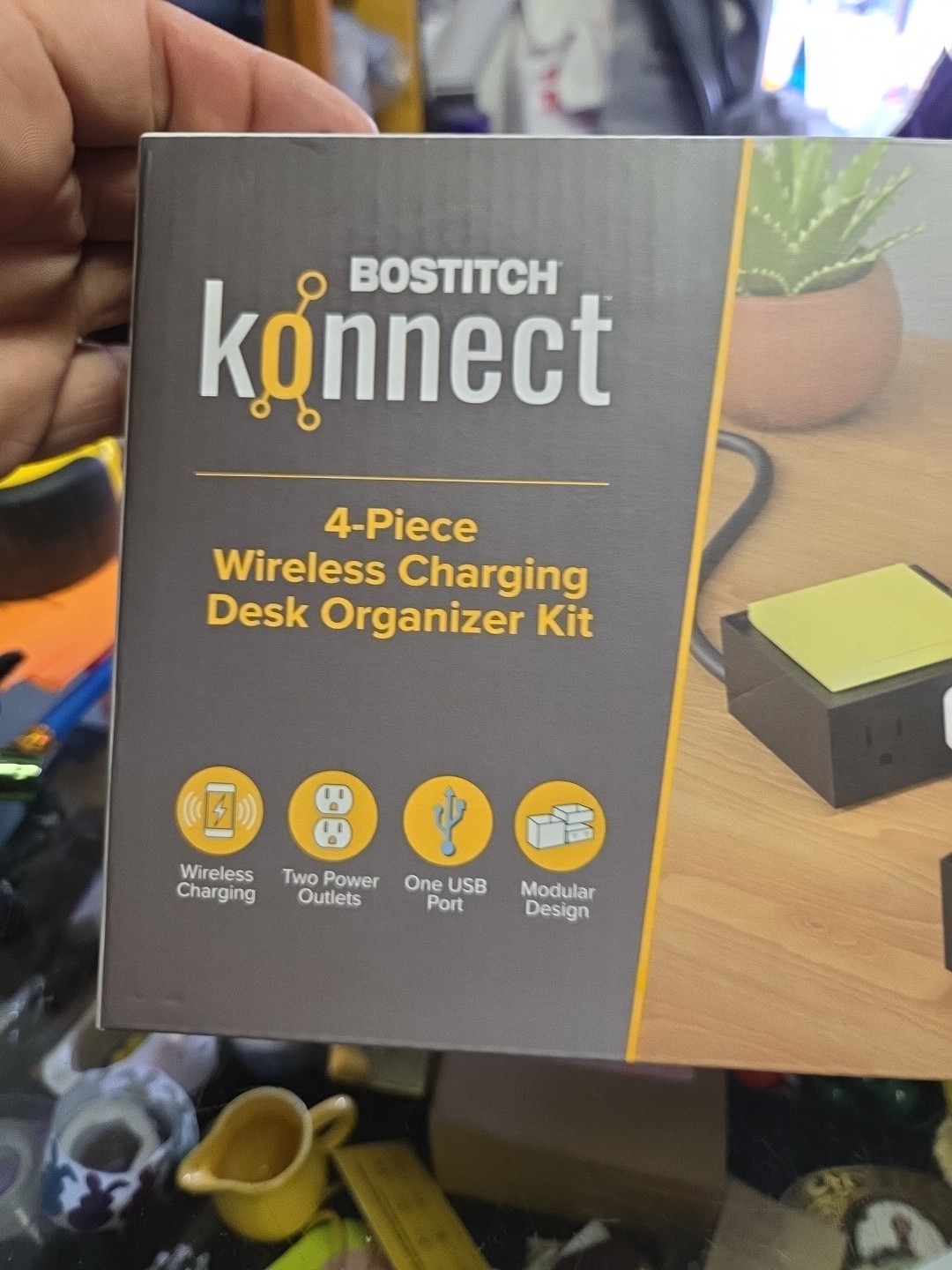 Bostitch Konnect 4-piece Wireless Charging Desk Organizer Kit NEW Sealed
