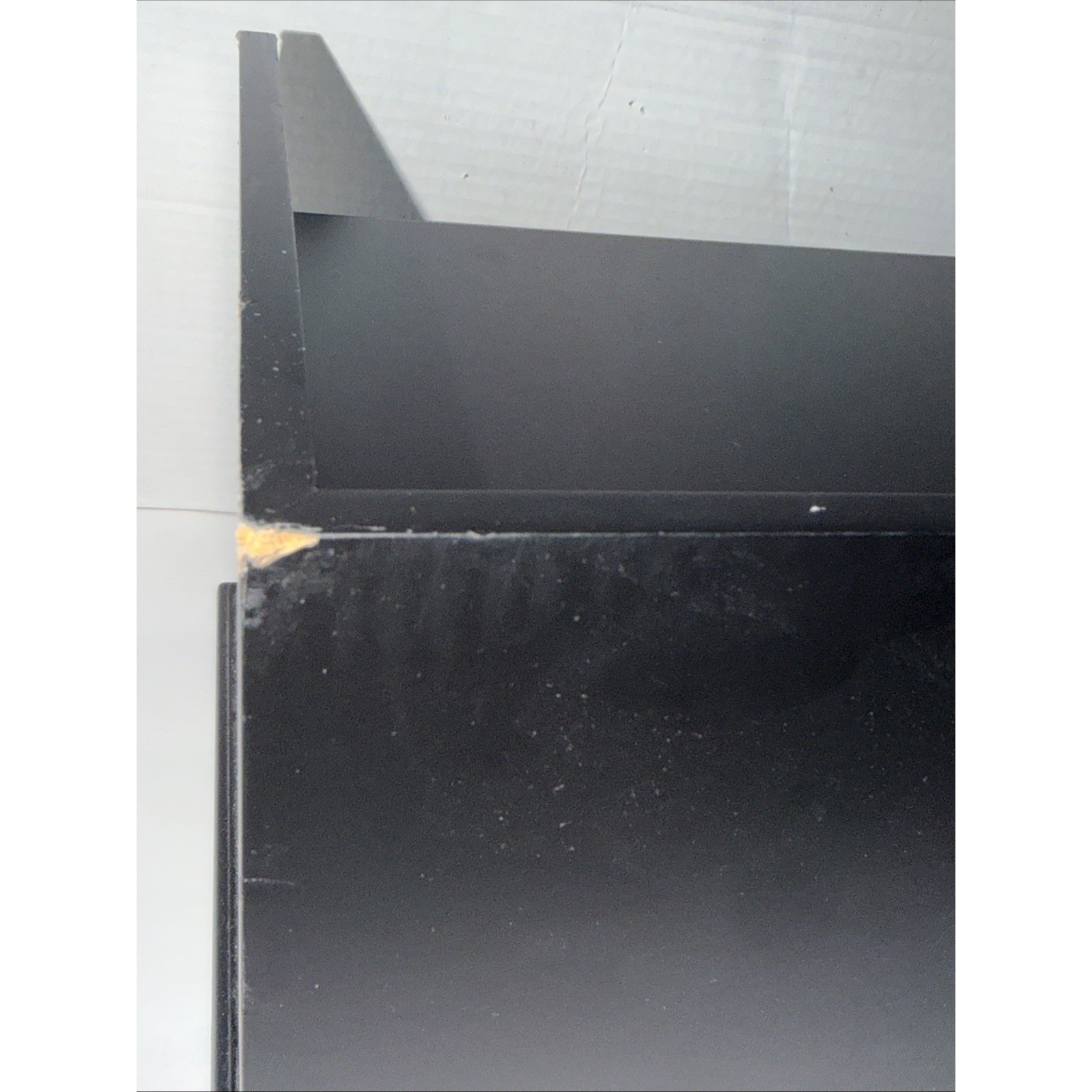 Pottery Barn Black Wood Desk Organizer 2 Drawer Apothecary Office Storage Box