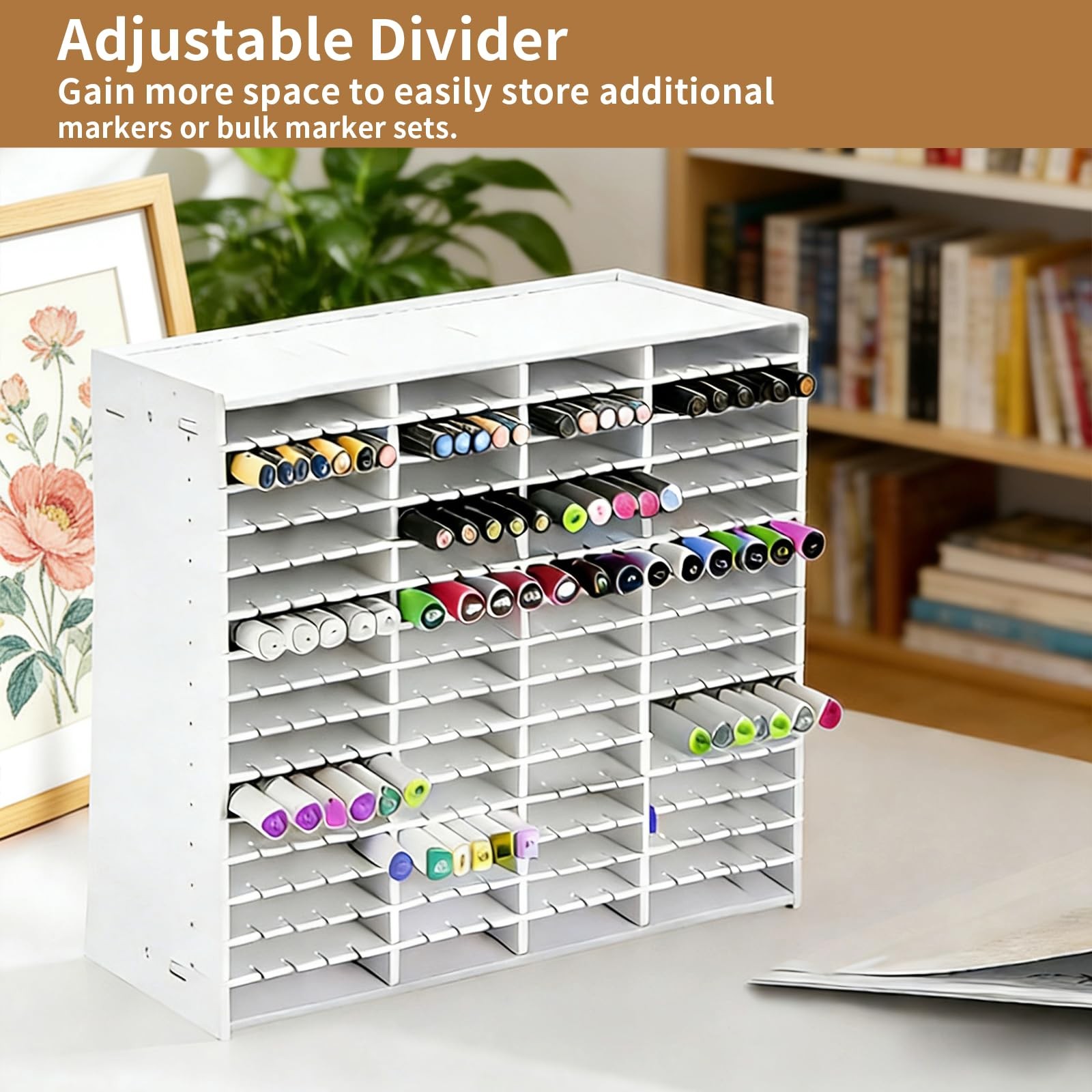 Marker Organizer, 270 Slots Marker Holder Organizer Marker Storage with Divid…