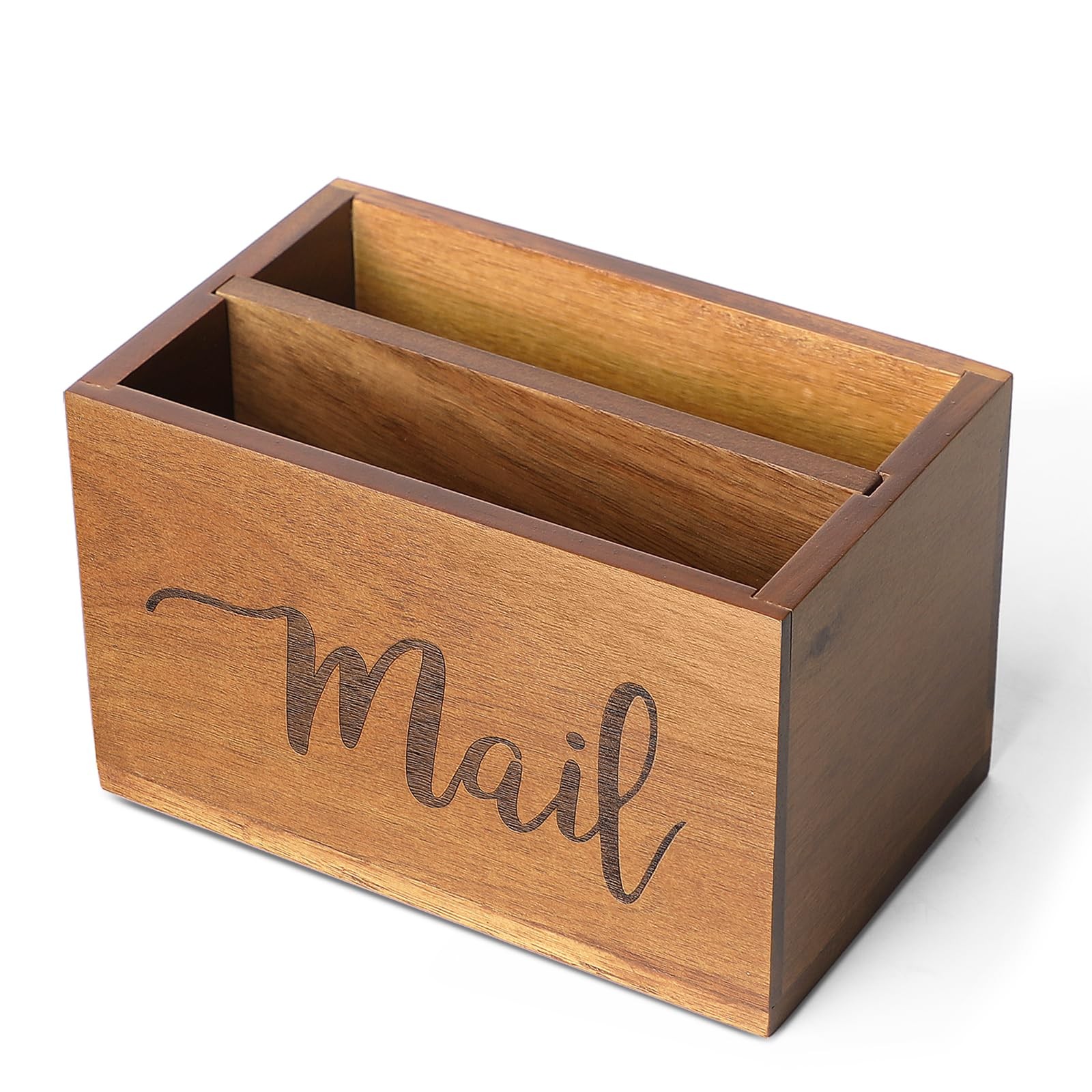 Holder Storage Organizer ,Acacia Wood Organizer Countertop,Desktop Letters, B…