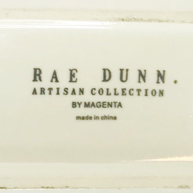 Rae Dunn WRITE Divided Tray Desk Office Organizer Trinket Dish 11″ x 3.5″