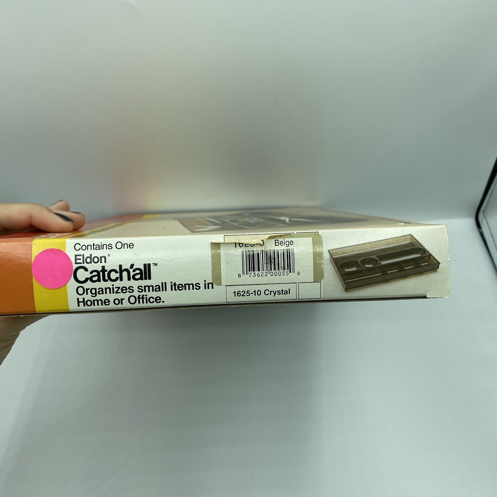 ELDON Rubbermaid Catch All Tray Organizer BEIGE Plastic Space Age Office 70s