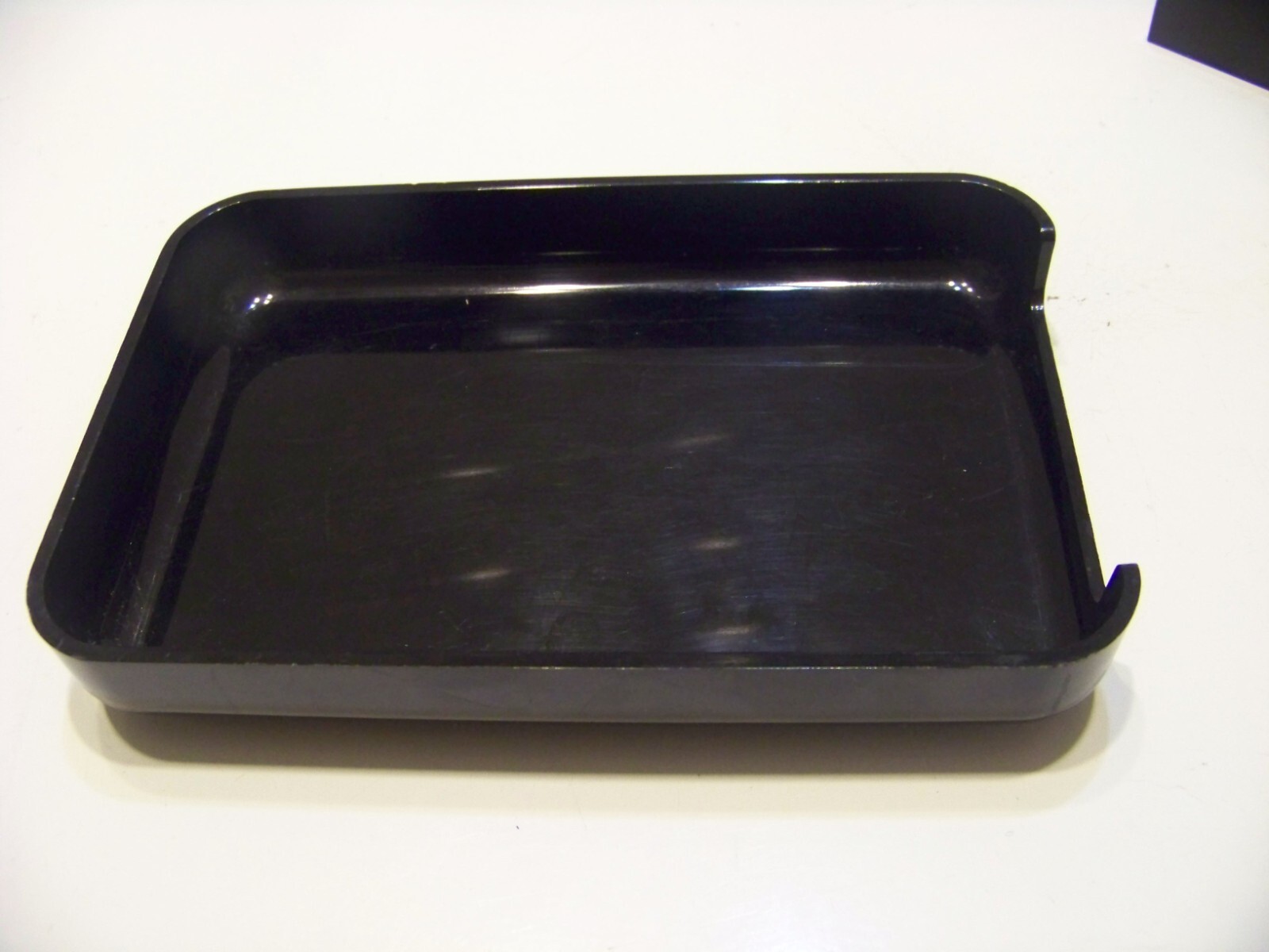 Vintage Black Acrylic Note Pad Holder Eldon Reflection 2000 1975 and 1979 Tray