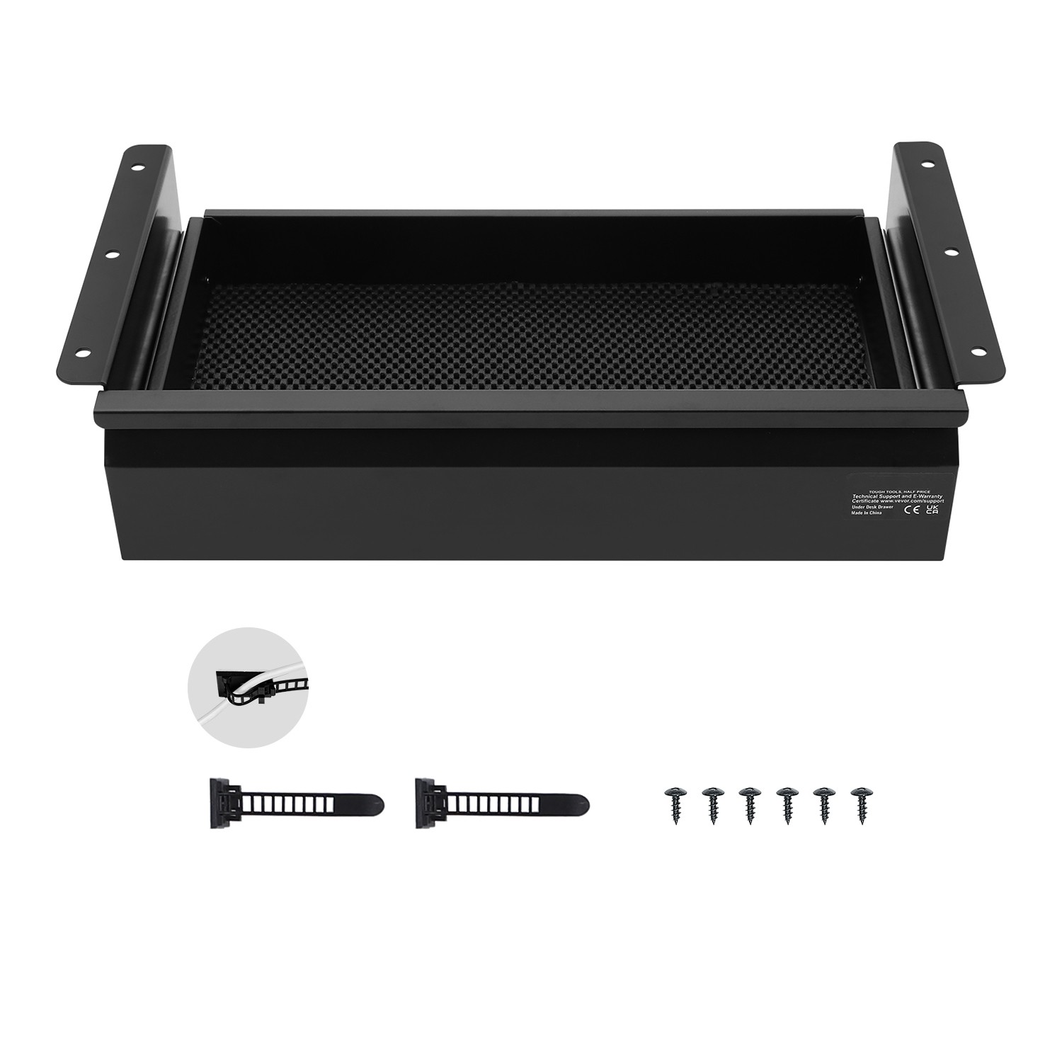 Uimoso 16 in Slide-Out Under Desk Drawer Organizer for Home or Office Use