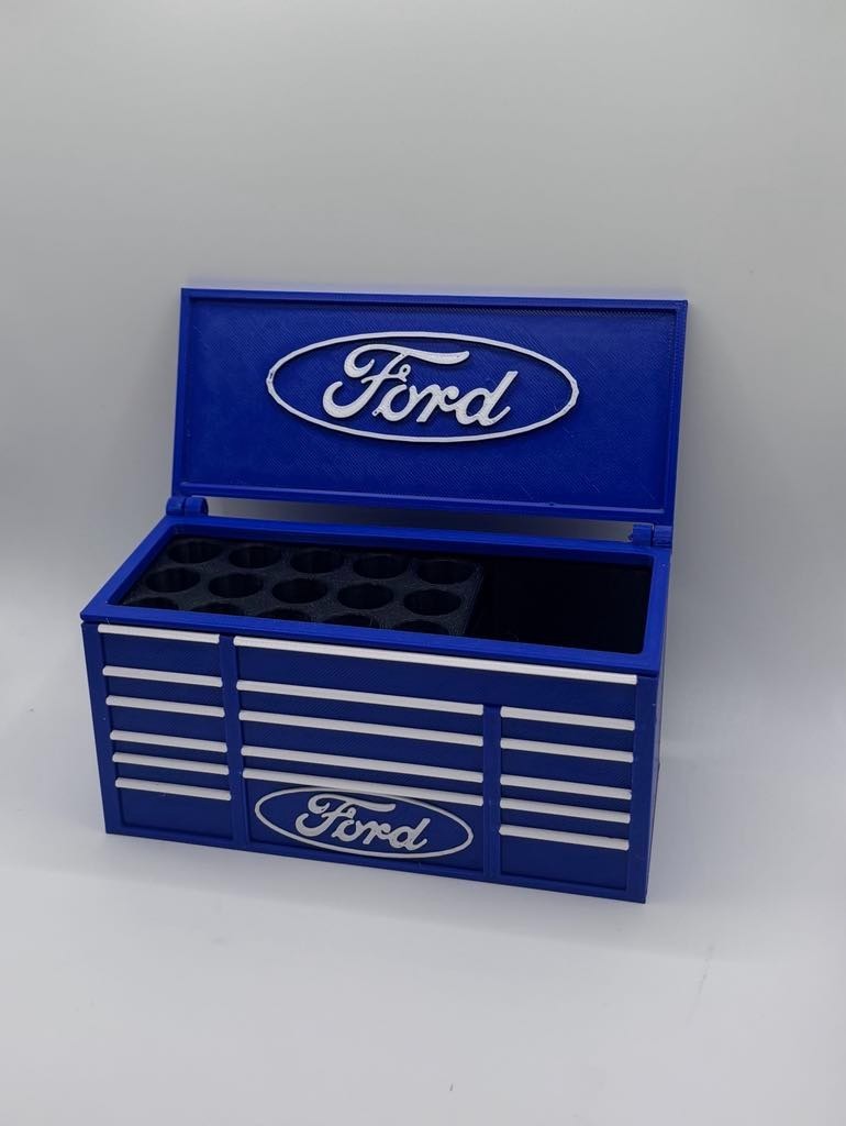 Ford Desk Organizer – Mini Toolbox Pen Holder | Office & Workshop Gift