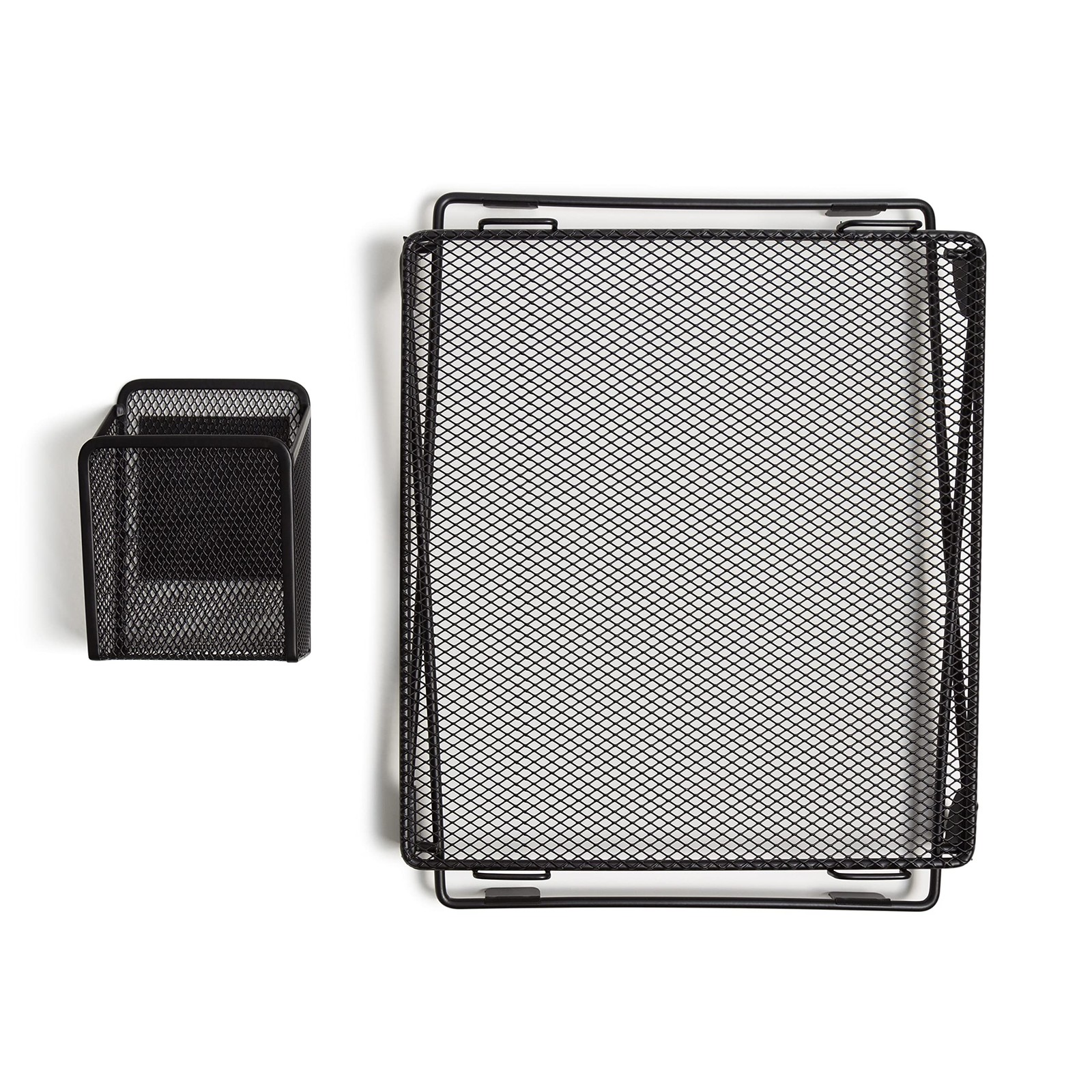 U Brands Black Mesh Locker Organization Kit Includes Magnetic Cup And Folding