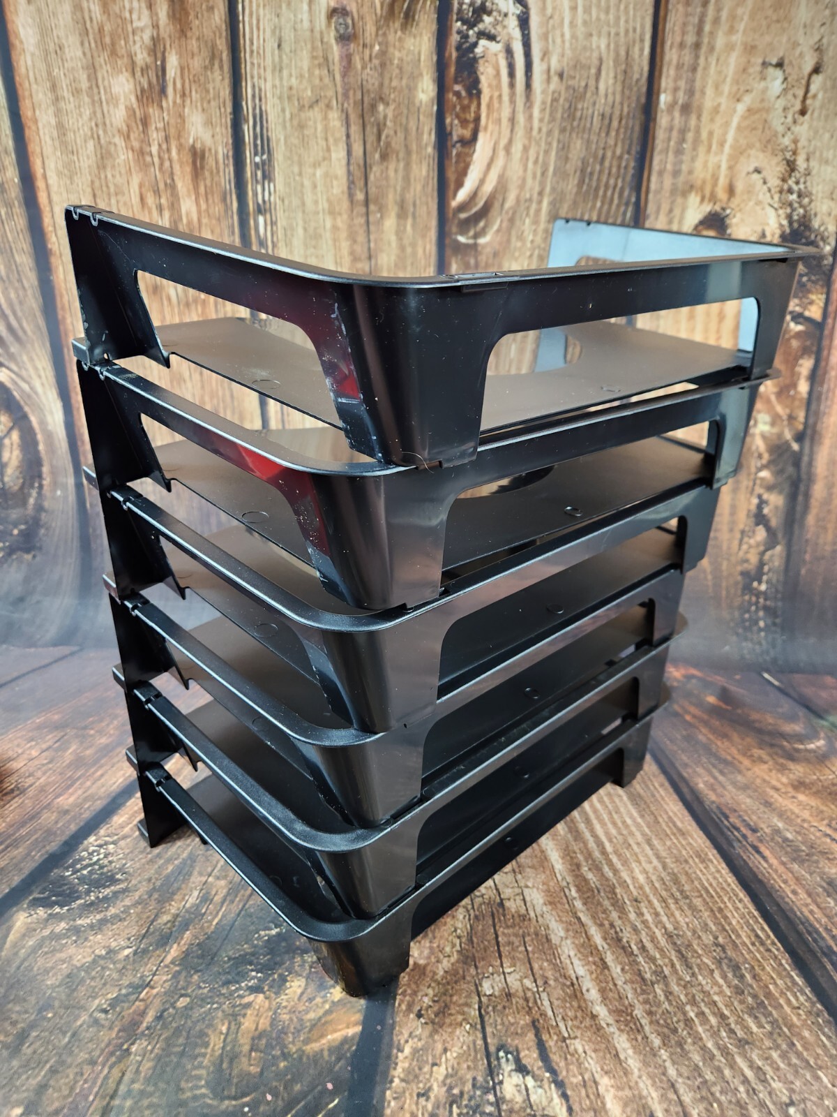 Staples Vertical Stacking Letter Paper Trays 6 Pack Desk Organizer Item 629132