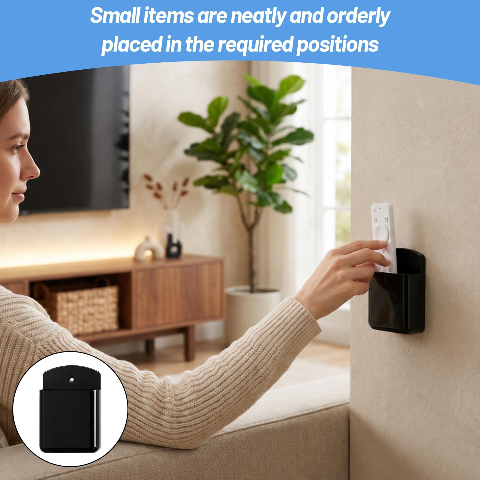3Pcs Remote Control Holders Wall Mount, Self Adhesive Wall Remote Holder for