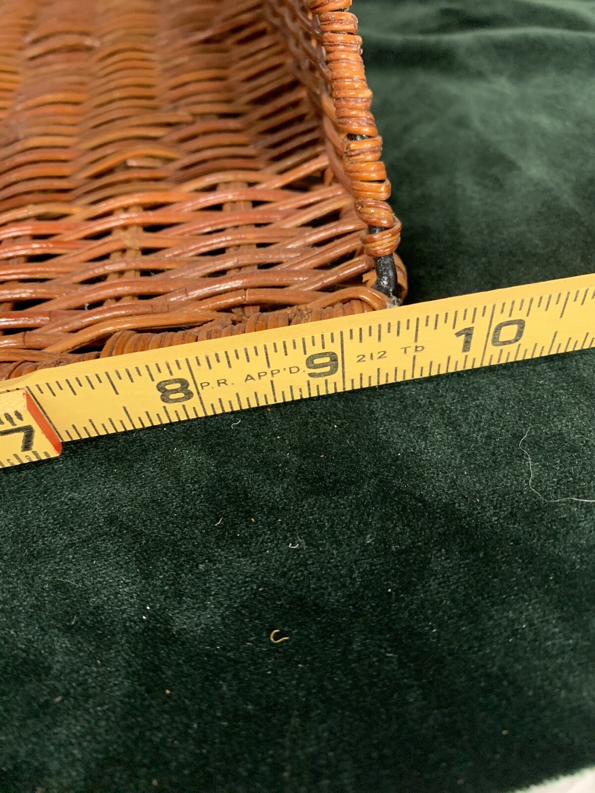 Wicker Desk Letter Paper Organizer Wire & Rattan Brown 2 Tier Double Tray Office