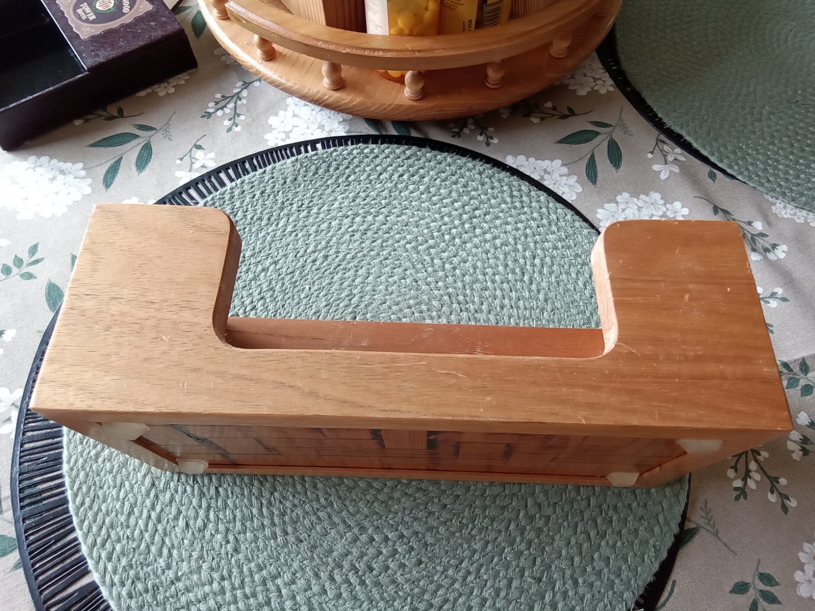 VTG Wooden Desk Paper Tray Organizer Letter Holder Box For Office Or Desk
