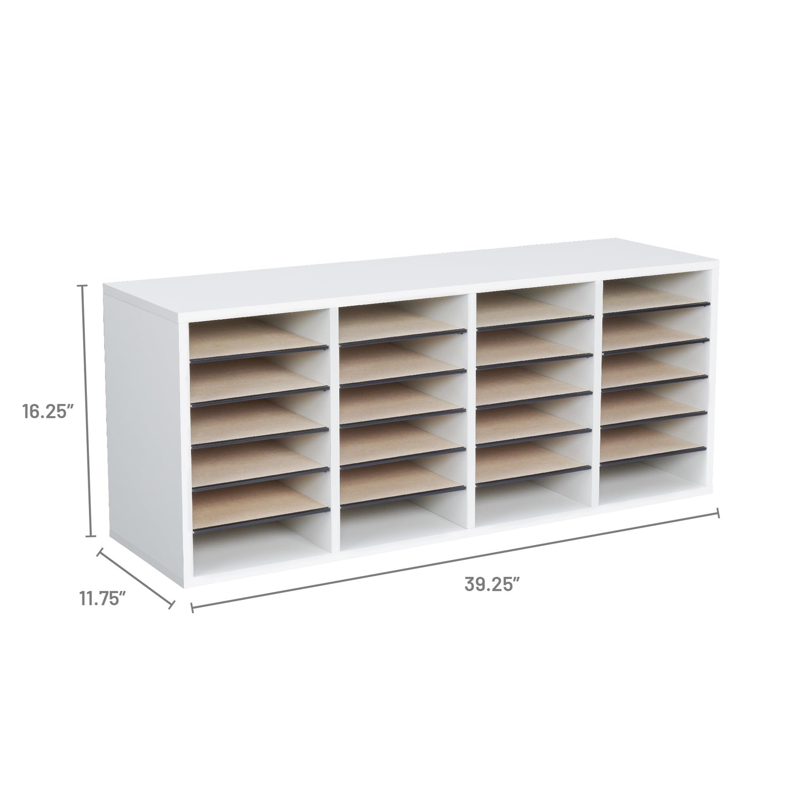 Literature Organizer, 24 Compartments, Office and Classroom Mailbox with Adju…