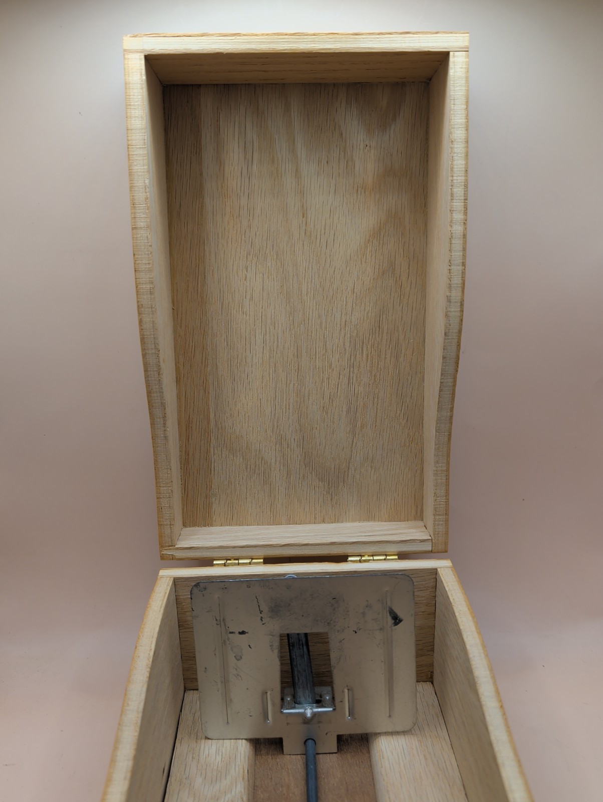 Vintage CARVER Wood Products Oak Dovetail 3X5 Index Card File Box Office Storage