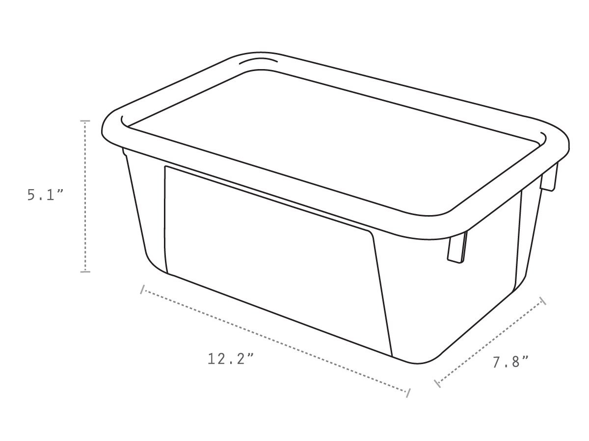 Storex Small Cubby Bins – Plastic 12.2 x 7.8 x 5.1 Inches, 5-Pack, Purple