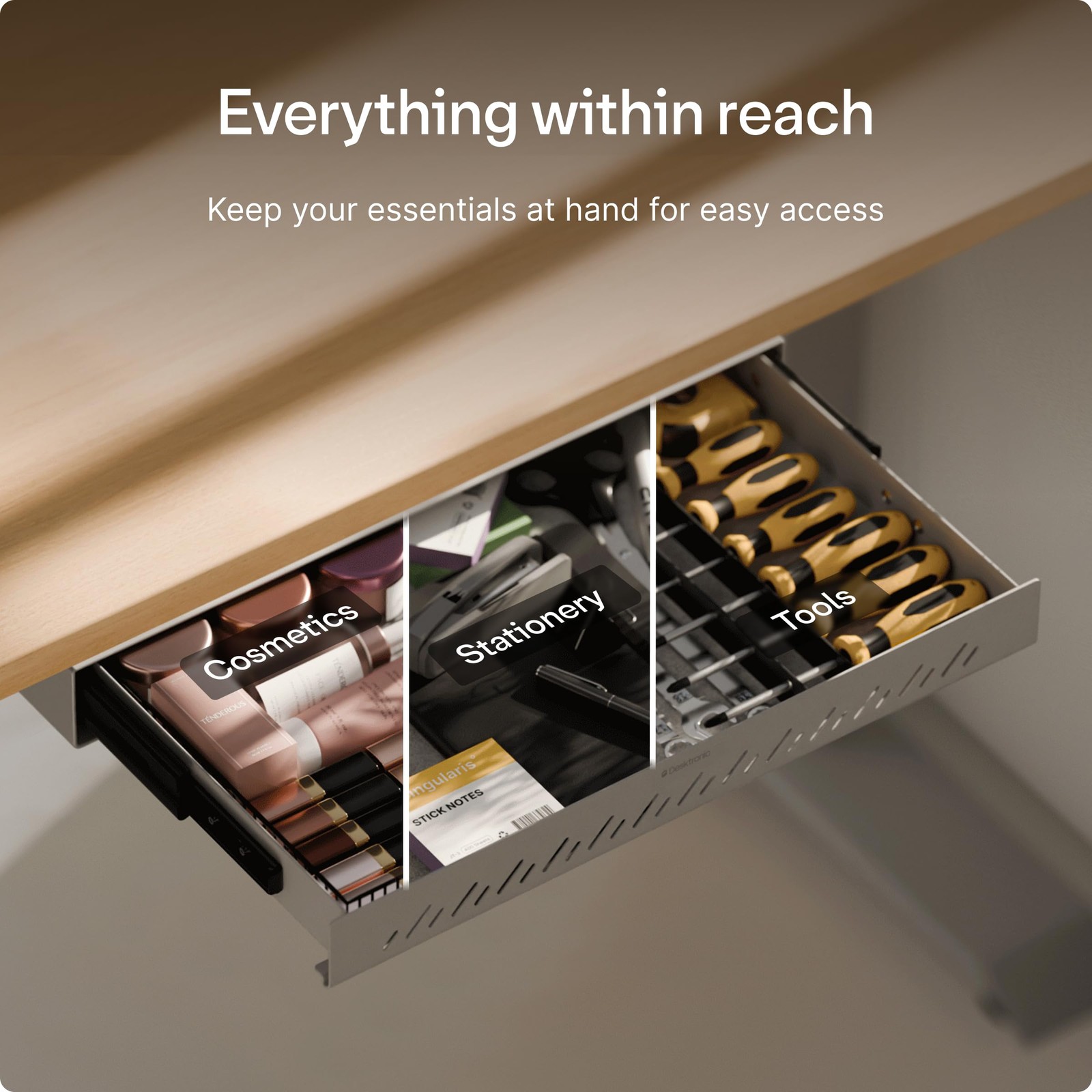 Under Desk Drawer — Under-Desk Storage Organizer, Easy Install, Large Capacit…