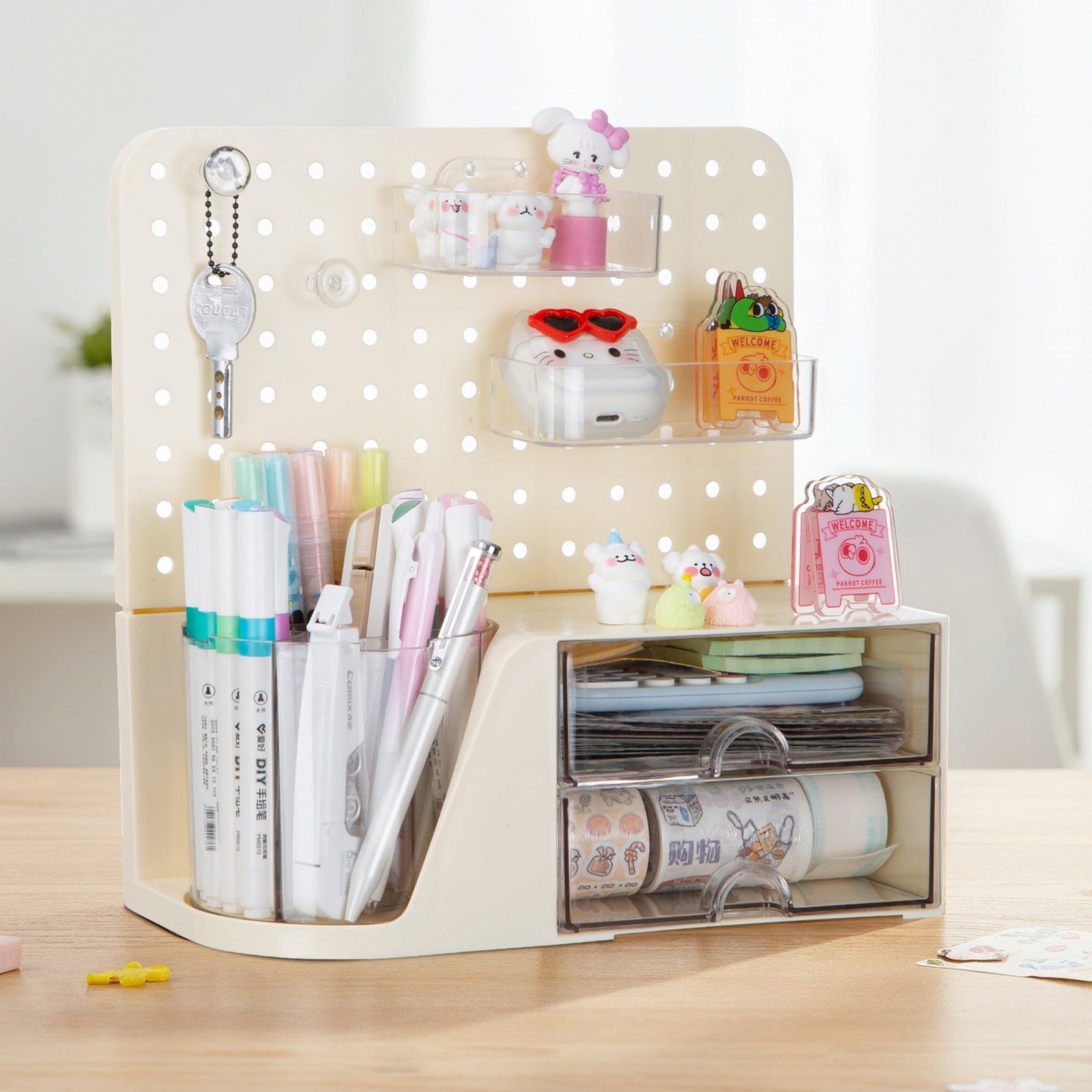Desk Organizer with 2 Drawer, Multifunctional Pen Holder for Desk, Desktop Or…
