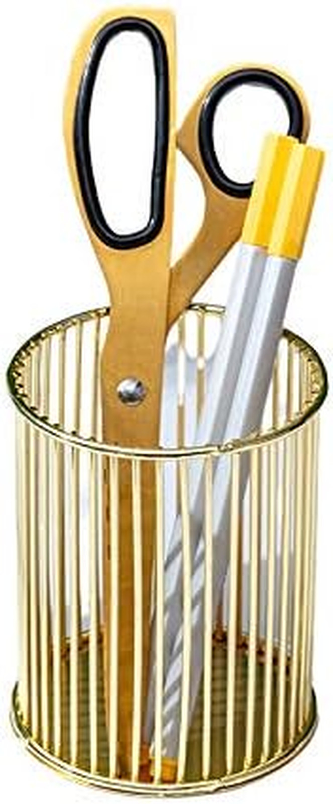 Gold Metal Pen Holder for Desk, Makeup Brushes Cup, Pencil Holders, Office&Home