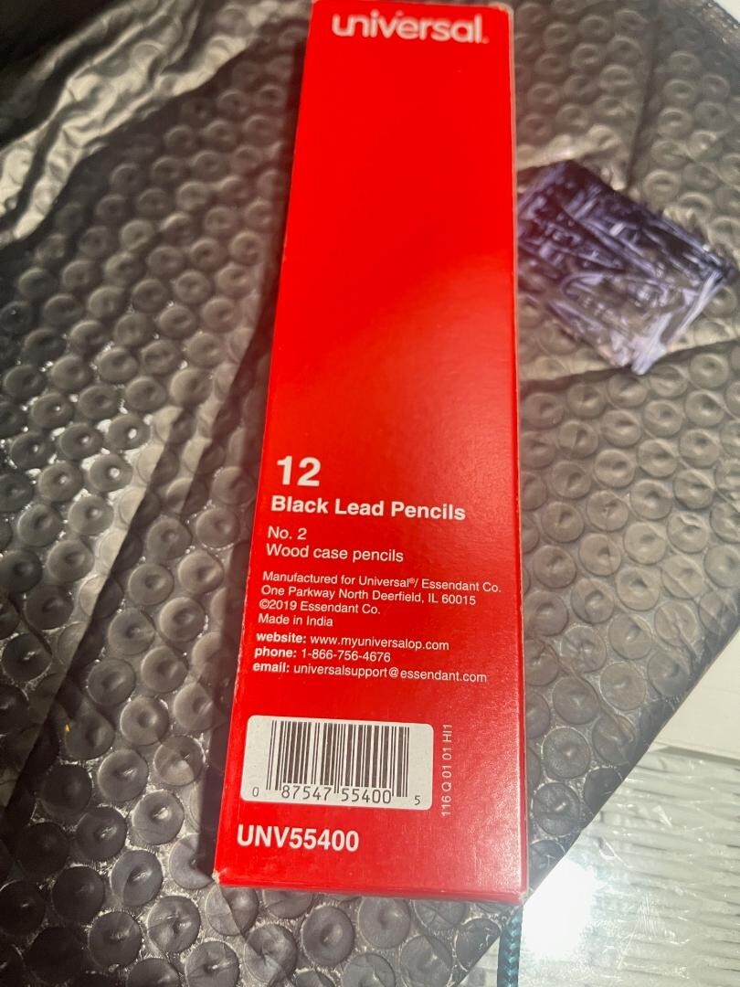 Universal Woodcase Pencil HB #2 Yellow Barrel Dozen 55400(2F)