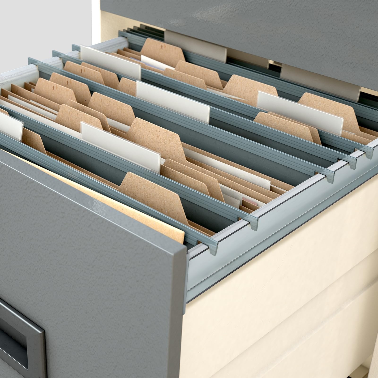 8 Pack Front-to-Back File Drawer Rails for Hanging File Cabinet Drawer Inside…