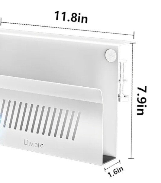 Litwaro Desk Side Storage No Drill Under Desk Organizer