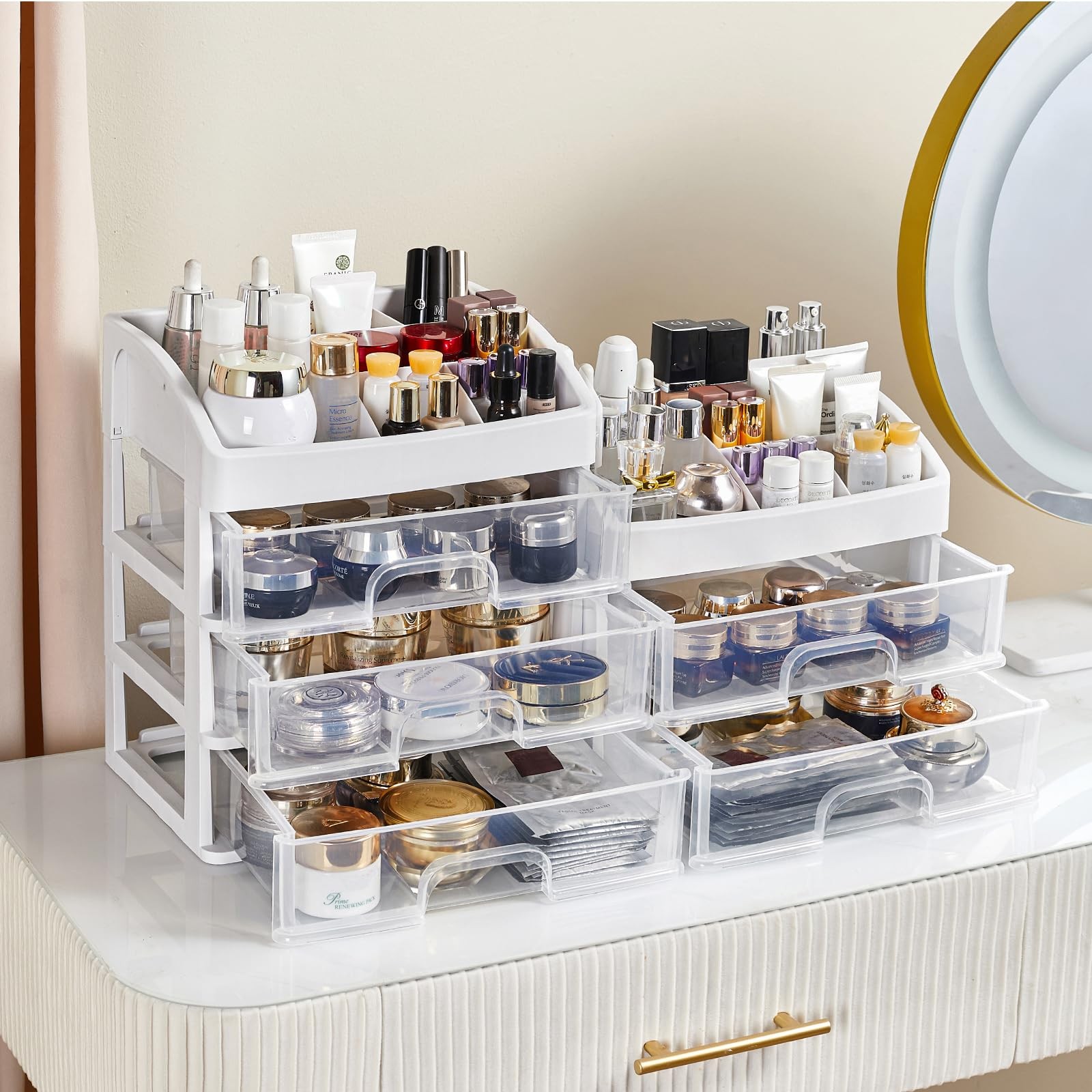 5~Drawer Desk Organizer Storage Box for Office, Home, School
