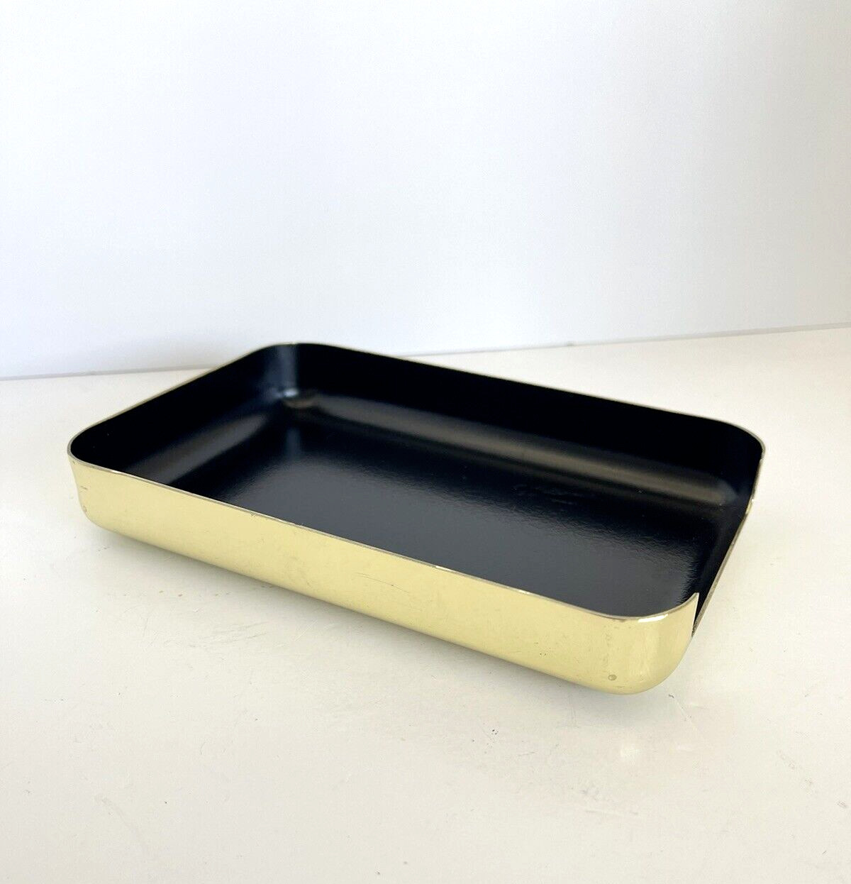 Eldon Emphasis 6000 Brass 1998 Gold Executive Desk Note Pad Tray Office 7inX5in