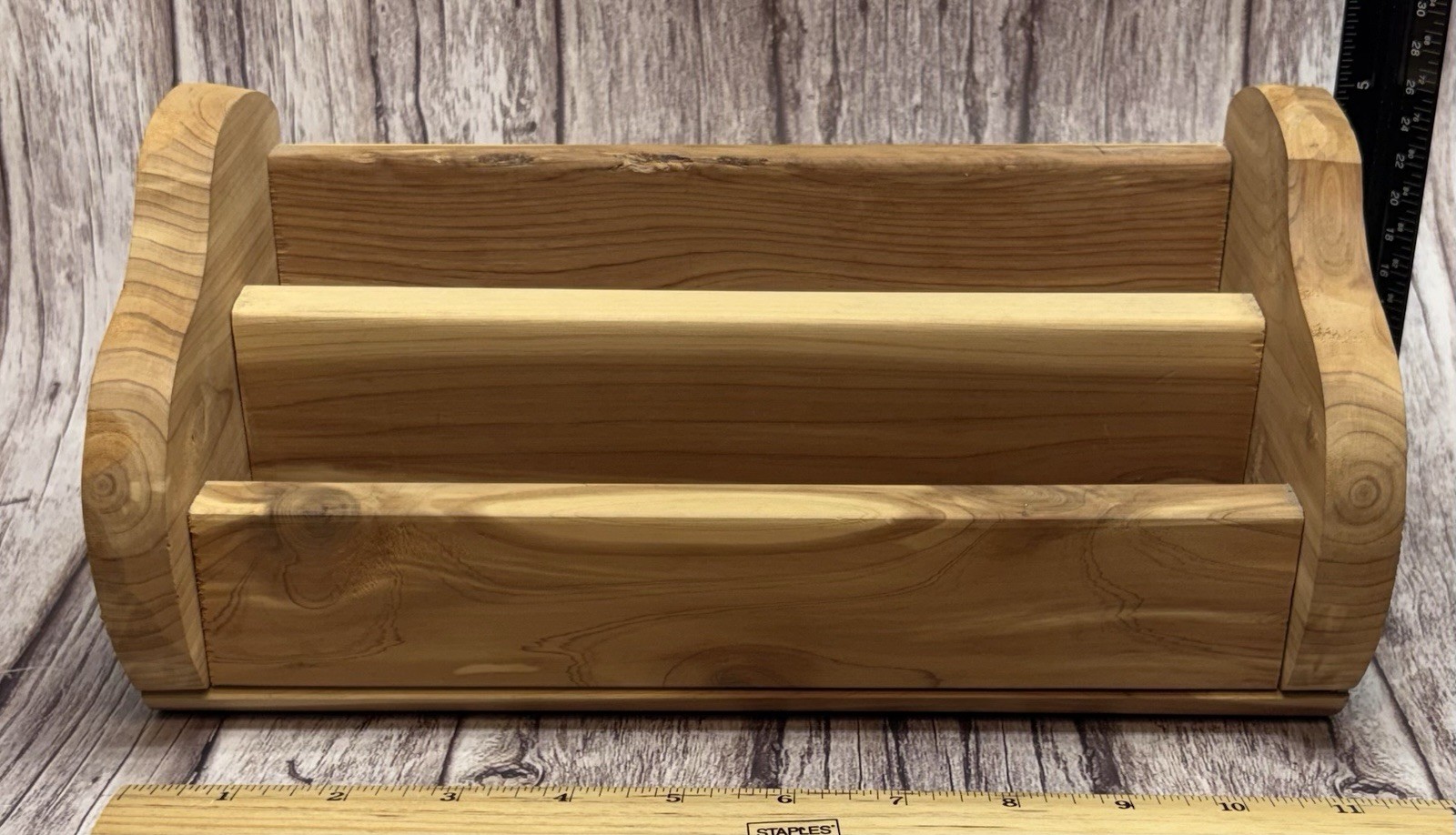 Cedar Desk Envelope Keeper Handmade