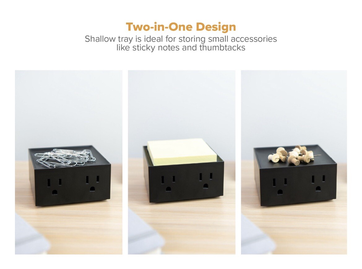 Bostitch Konnect Power Expansion Hub Desk Organizer, Pencil Cup – Black