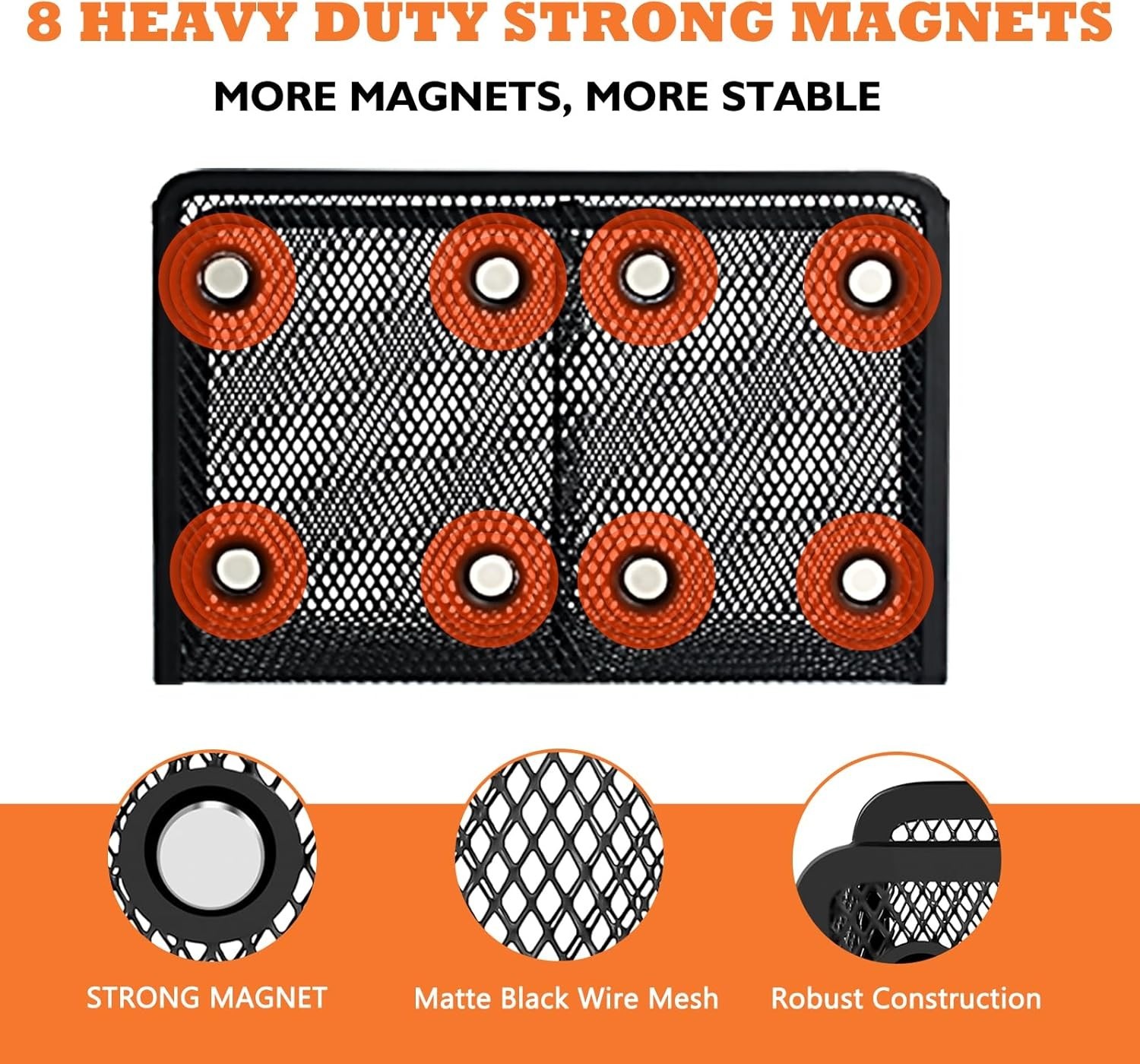 Magnetic Pencil Holder – Extra Strong Magnets Mesh Marker Holder Perfect for …