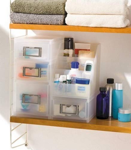 7.91×5.71×6.46 Tr. White Small Desktop Office Organizer Storage A6 File Unit