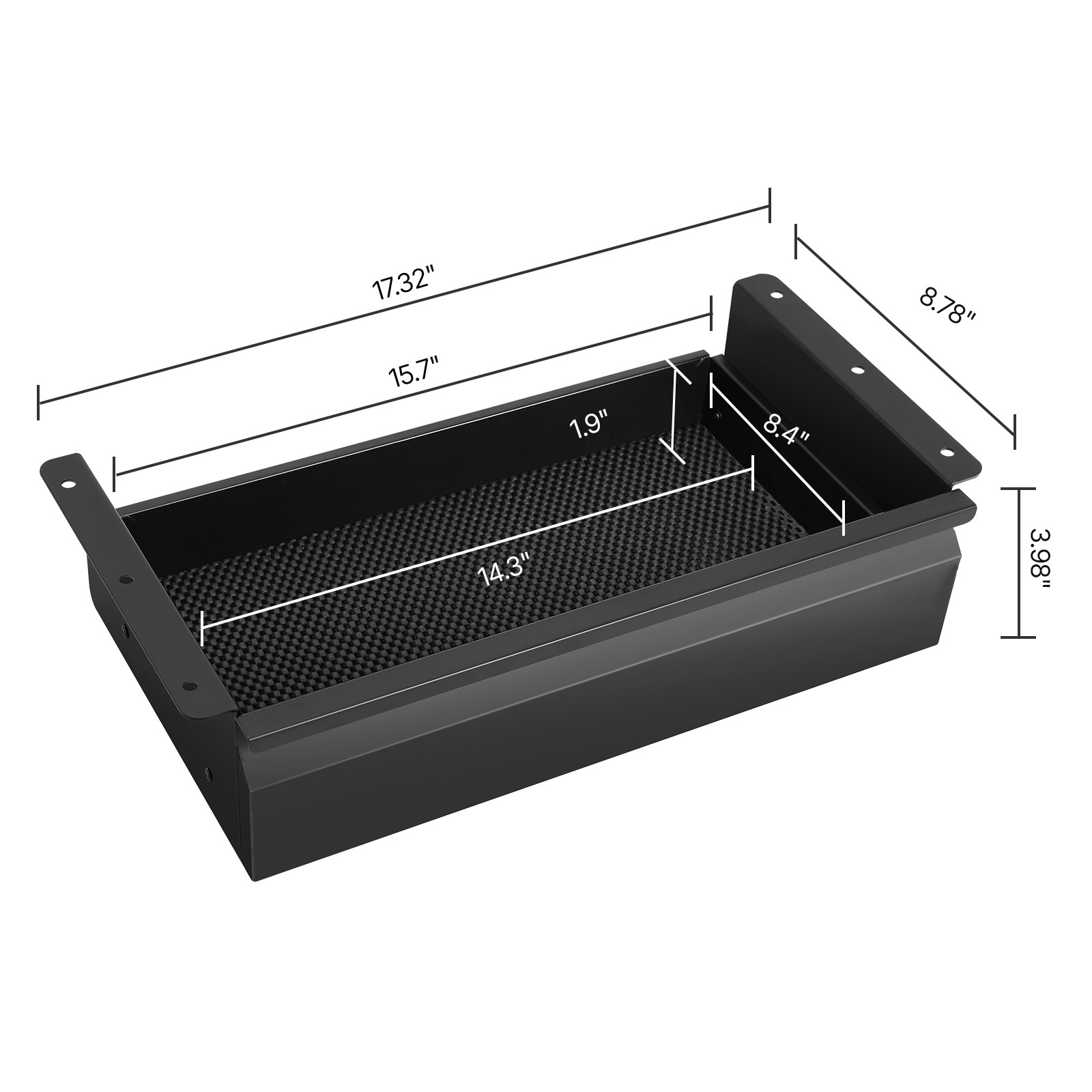 Uimoso 16 in Slide-Out Under Desk Drawer Organizer for Home or Office Use