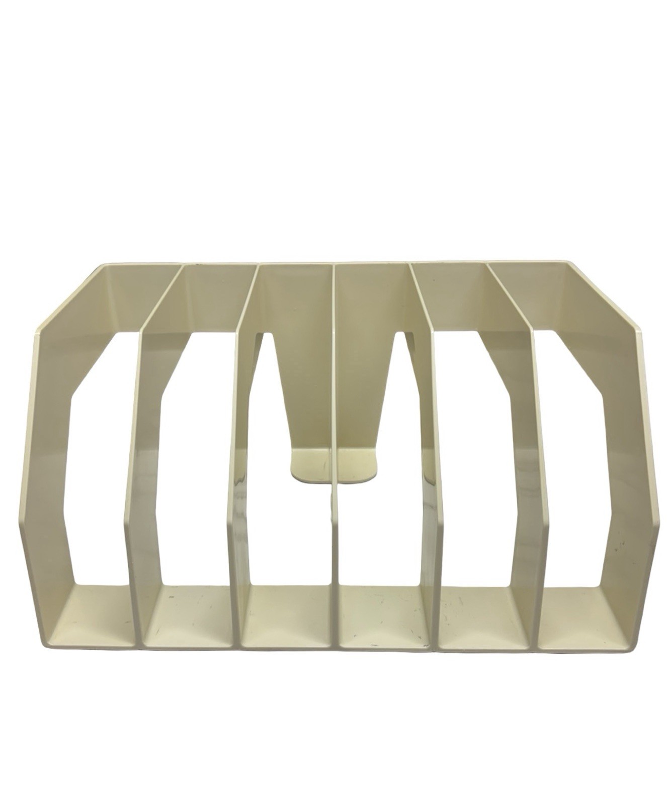 Newell Rubbermaid SUPER SORTER Desk Top Organizer Rack Almond Ivory Vtg