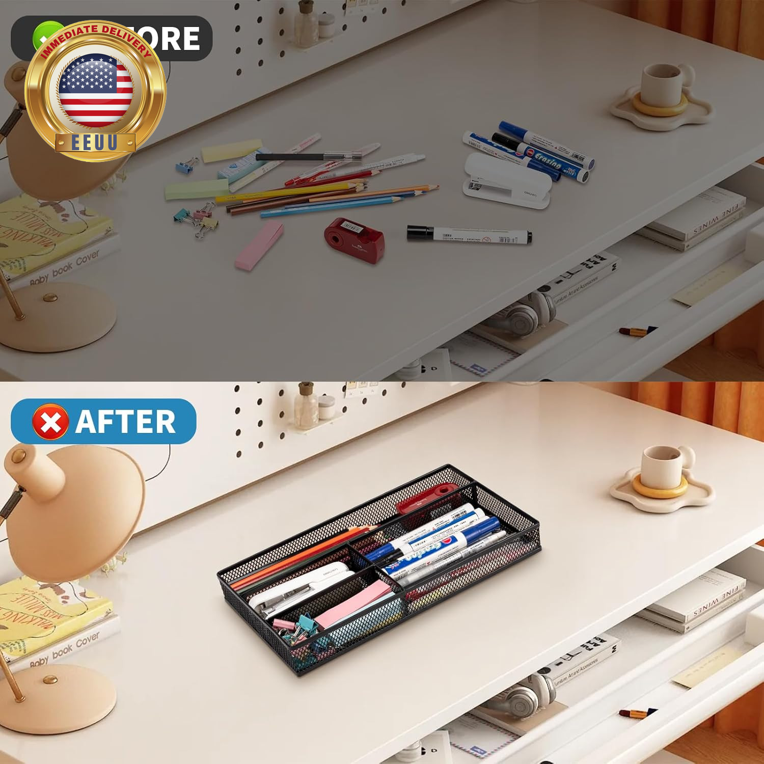 Desk Drawer Organizer Tray,Drawer Organizer for Office and Home,Desk Organizer w