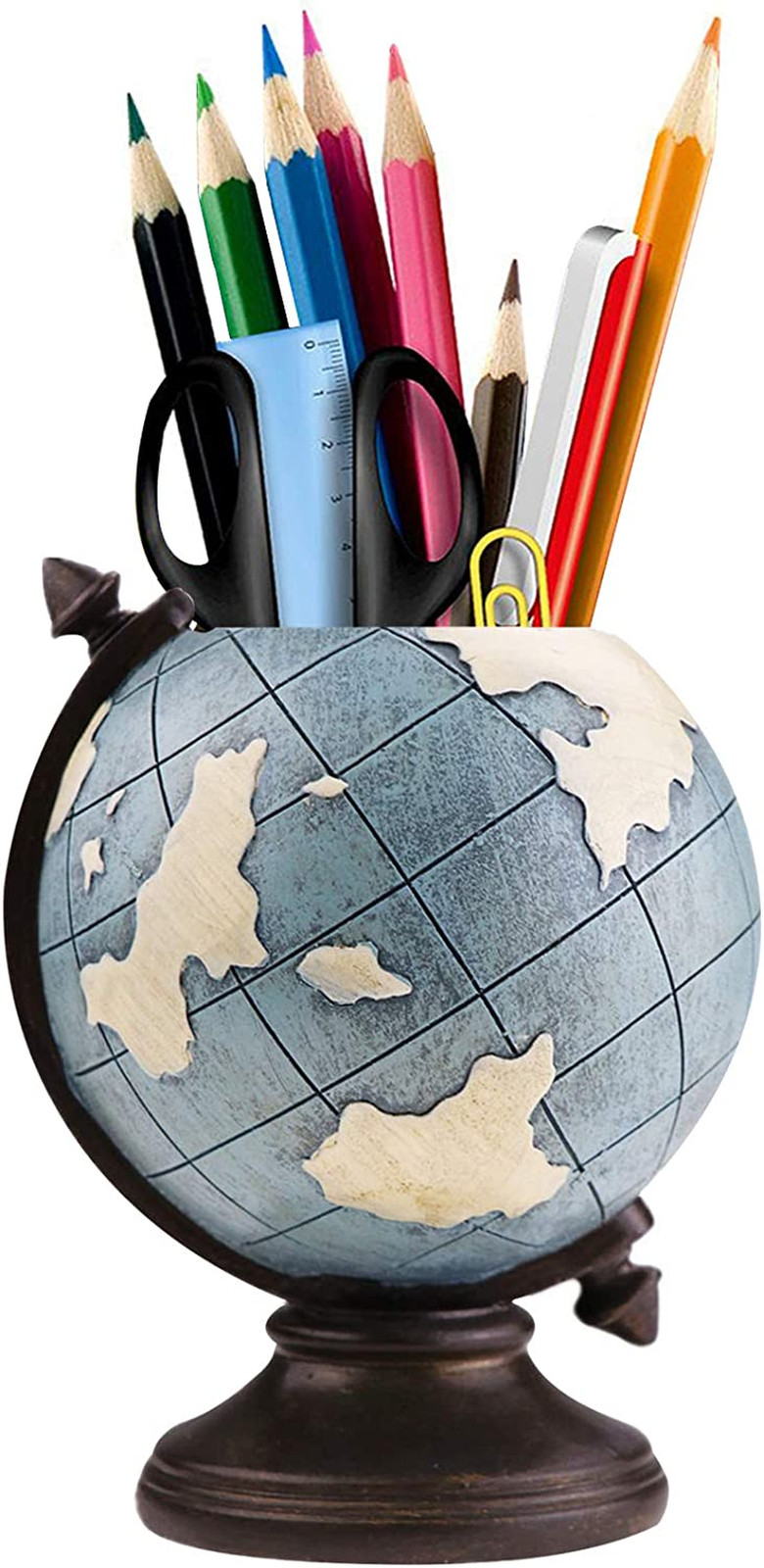 Globe Pen Pencil Holder for Desk Pen Organizer for Desk Desktop Organizer Pencil