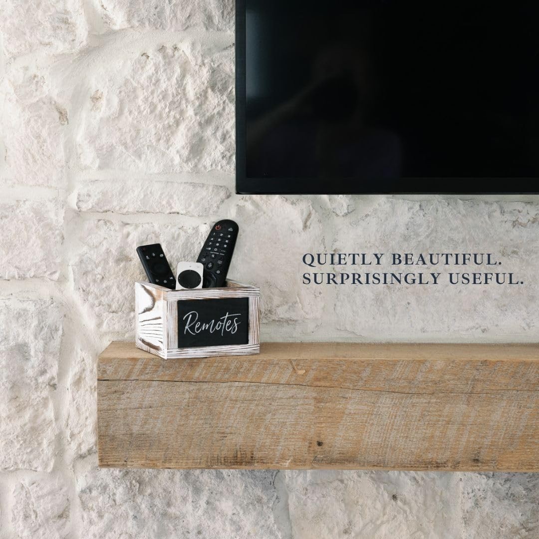 Remote Control Holder- Rustic TV Remote Holder – Remote Caddy Farmhouse Decor…