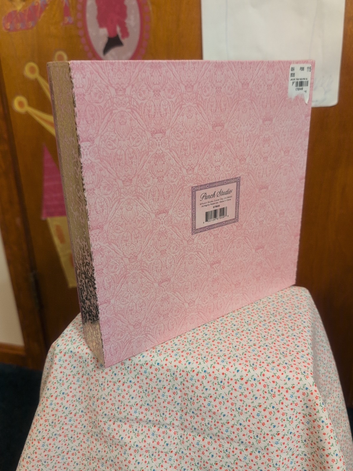 Punch Studio Organizer Tray Pink And Gold 9 3/8″ Square