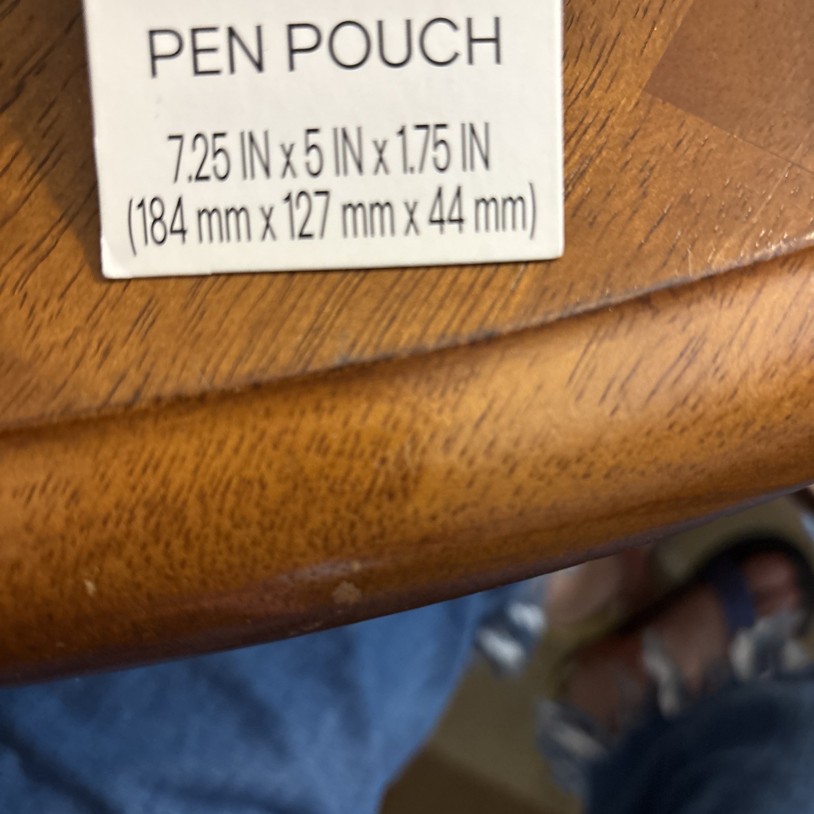 Noted by Post-it® Pen Pouch Iridescent Blue Tone Zipper Translucent Case