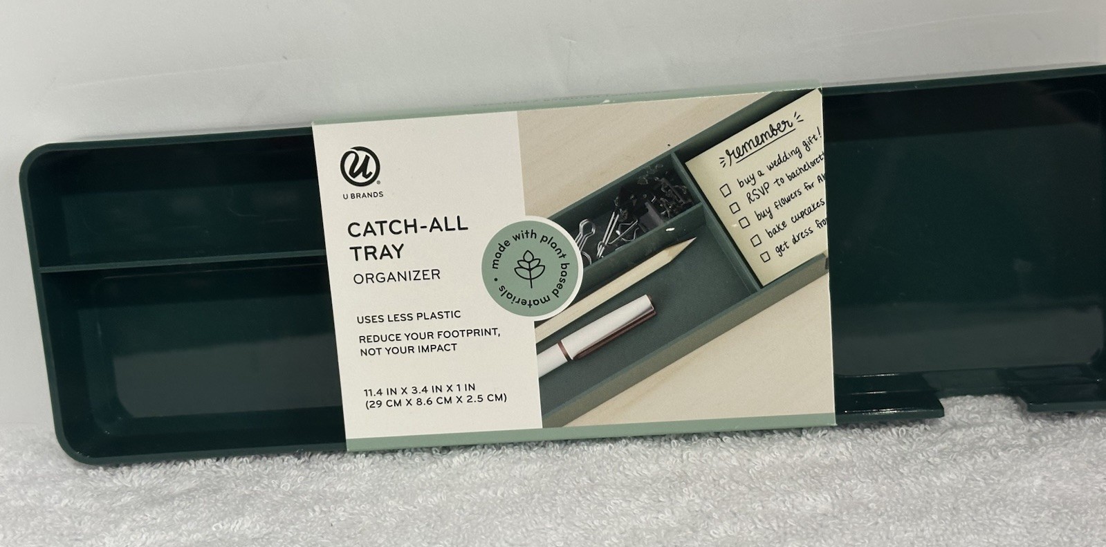 Catch All Tray Organizer Office Or Kitchen Organization 11.5 In X 3.5 In