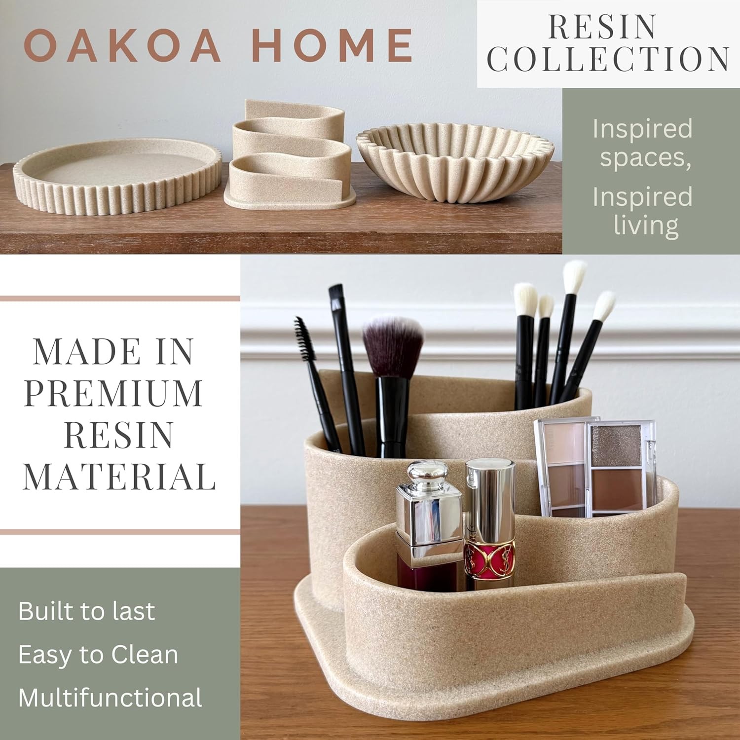 Aesthetic Desk Organizer – Aesthetic Office Desk – Boho Pen Holder – Neutral …