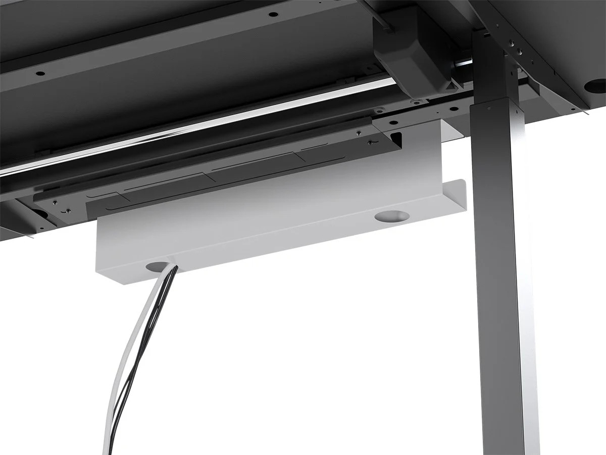Monoprice Under Desk Cable Tray – Steel With Power Supply And Wire Management
