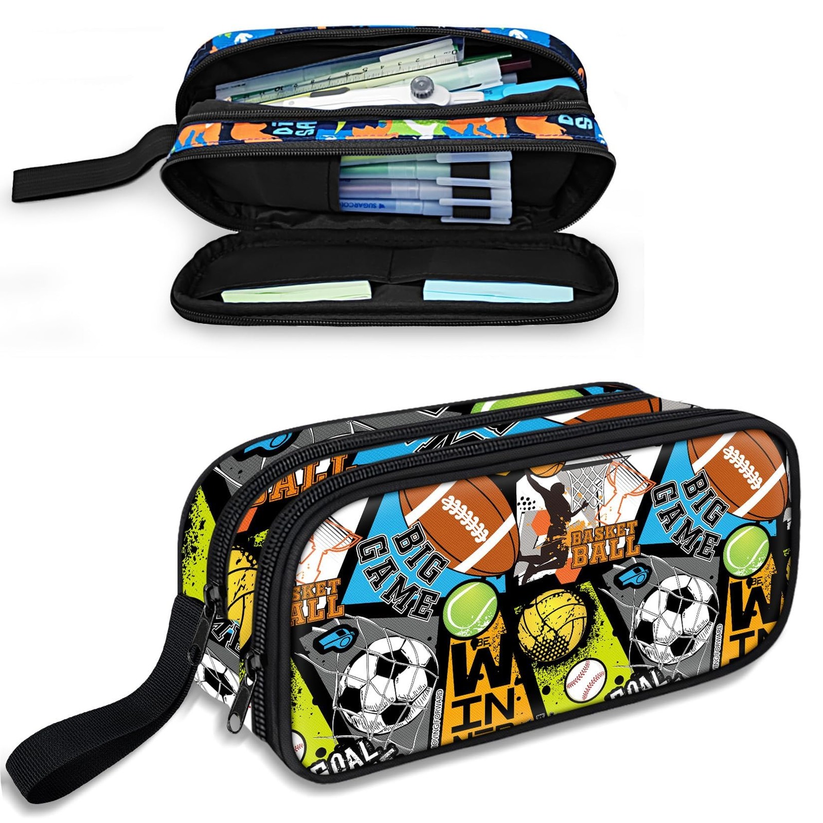 Large Pencil Case for Boys,Sports Boys Pencil Pouch for Kids Teens School,Lar…