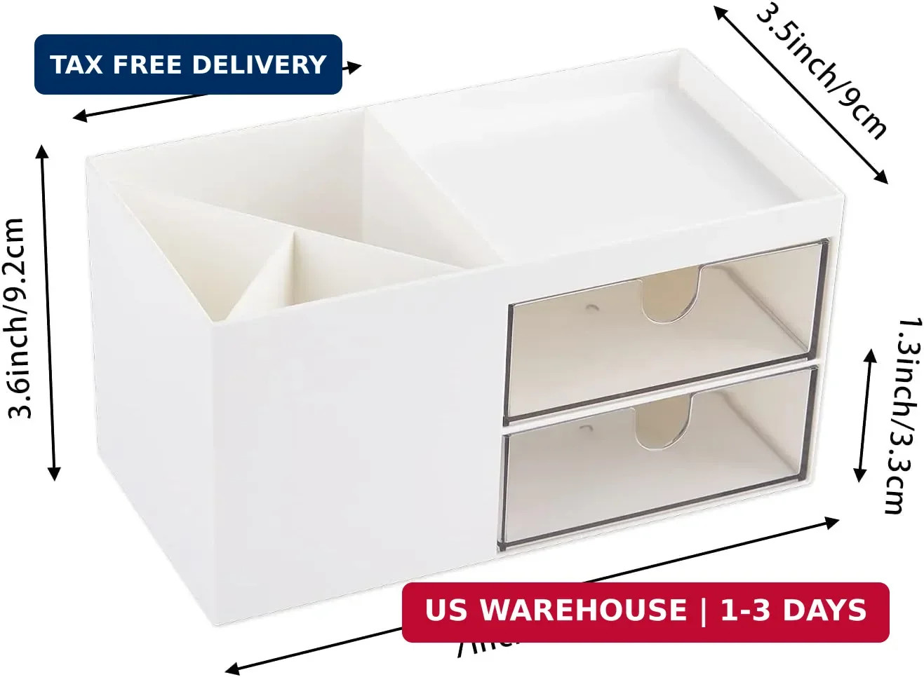 LETURE Office Desk Organizer with drawer, Office Supplies and Desk Accessories,