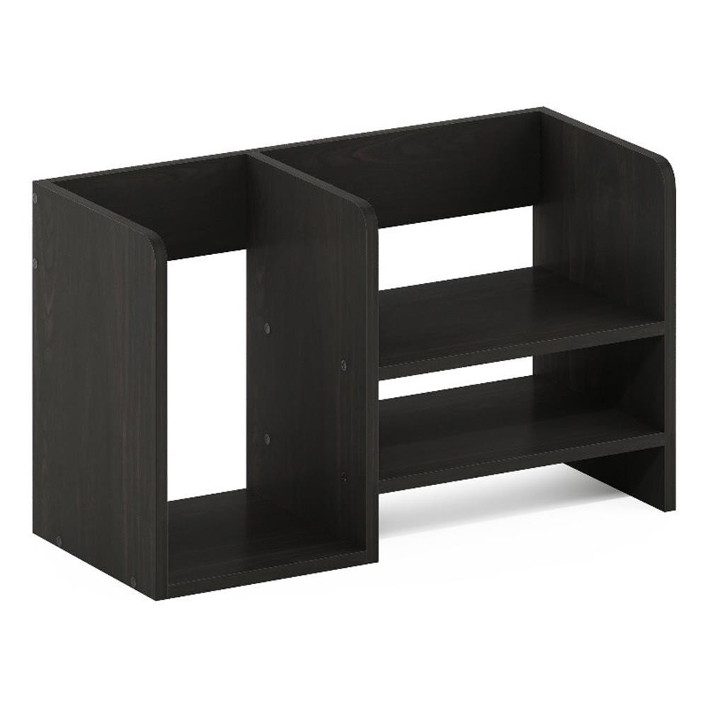 Furinno HERMITE Wood Desktop Book and Home Office Supplies Storage Espresso